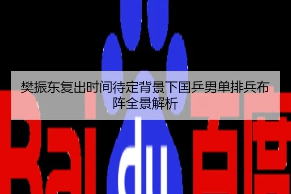 樊振东复出时间待定背景下国乒男单排兵布阵全景解析